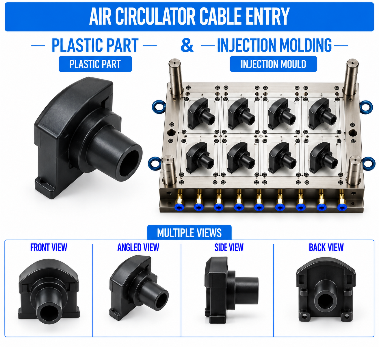 Air Circulator Plastic Cable Entry Mould and Moulding Service